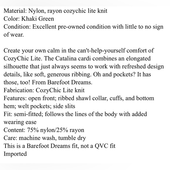 ✨Barefoot Dreams ~ CozyChic Lite Cardigan✨ - Picture 8 of 8